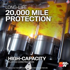 K&N Oil Filter: 20,000 Mile Engine Protection, High Capacity/High