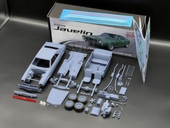 1/25 1968 AMC Javelin Premium Resin Model Kit w/ Engine, Decals & Clear Parts