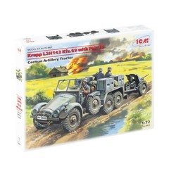 KRUPP L2H143 KFZ.69 German Tractor W/pak 36 Gun WWII 1939-1945 ICM 72461 1/72