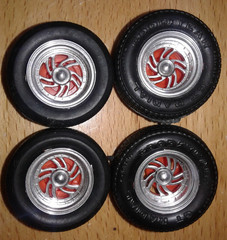 CUSTOM CHROME “SWIRL” WHEELS GT RADIAL GOODYEAR REAR BLACK WALL TIRES+NON-BRAND