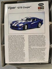 Dodge Viper GTS Metal Body Kit Number 181 made by Testors Bburago 1996 1:24