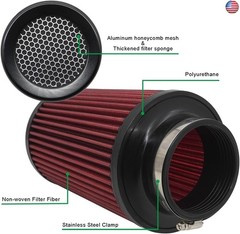 3 3.5 4 inch Cold Air Intake Filter 76mm 89mm 101mm Performance Cone Air