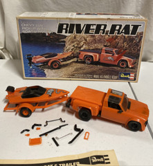 1970s REVELL RIVER RAT Model Kit – Chevy Luv Pickup Boat Trailer BUILT