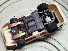 H0 Slotcar Racing Datsun 280 ZX with Tyco Motor, 70s Toy #EBS493