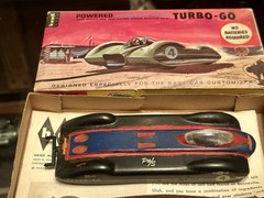 Vintage 1961 Hawk Powered Bonneville Racer Turbo-Go Model Car Kit. Box Rare Kit