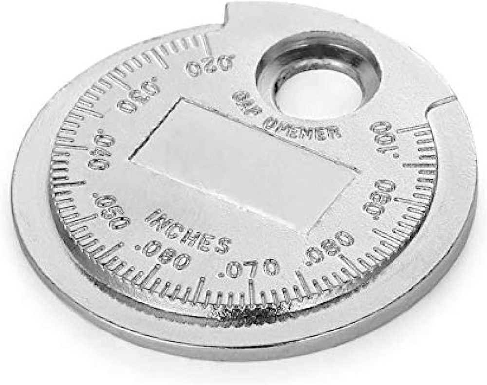 Precision Spark Plug Measuring Tool with Clear Engraving and Storage Box