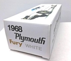 New White 1968 Plymouth Fury Custom Made Promo Model BOX ONLY..NO CAR