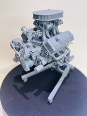 3D PRINTED 426 HEMI PRO STOCK ENGINE WITH ENGINE STAND MODEL KIT *MADE IN USA* !