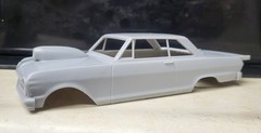 1/24 scale resin 3d printed Outlaw 1965 Chevy II Nova drag body model slot car