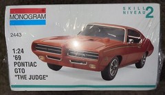 1969 Pontiac GTO Judge Model Car Kit Sealed Vintage Monogram 1/24 1994 2443 B54