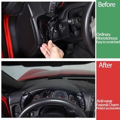Dashboard Button Cover Trim Compatible with Chevy Corvette C6 2005 Gloss black