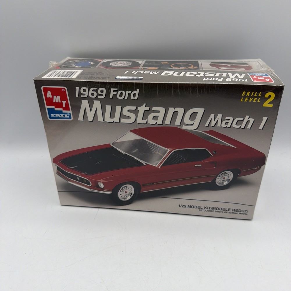 Rare AMT/ERTL 1/25 Scale 1969 FORD MUSTANG MACH 1 Plastic Model Kit