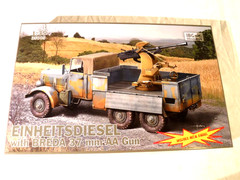 1/35 IBG Models Einheitsdiesel Truck w/ Breda 37mm AA Gun Metal Barrel # 35005