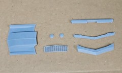 ABS-LIKE RESIN 3D PRINTED 1/25 1971 CHEVY VEGA WAGON BODY SET, COWL HOOD