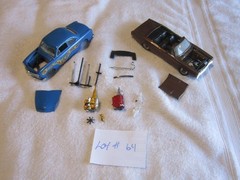 TWO MODEL CARS BUILT UP JUNKYARD LOT LOT #64