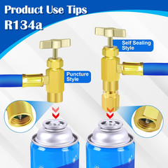 Refrigerator Freon Recharge Hose Kit-R134A R12 R22 Fridge Recharge Tool Kit with