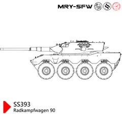 SSMODEL SS35393 1/35 Military Model Kit German RADKAMPFWAGEN 90 Light Tank