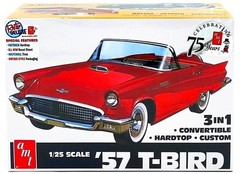 New AMT 1:25 1957 Ford Thunderbird T-Bird Convertible 3-in-1 Model Kit AMT1397