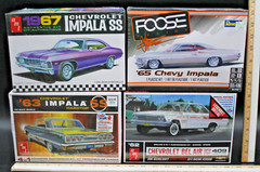 4pc Sealed 1/25 AMT Revell Model Kits Chevy ’62 Bel Air ’63 ’65 ’67 Impala SS