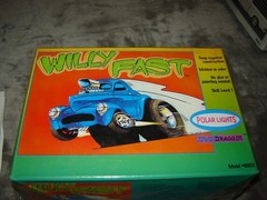 Polar Lights 6001F Willy Fast Cherry Bomb Red Box open kit Built 1998 Kit AS IS