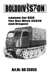 Bolddivision 1/35 Raupenschlepper Ost (RSO) Canvas for Dragon/DasWerk #35026