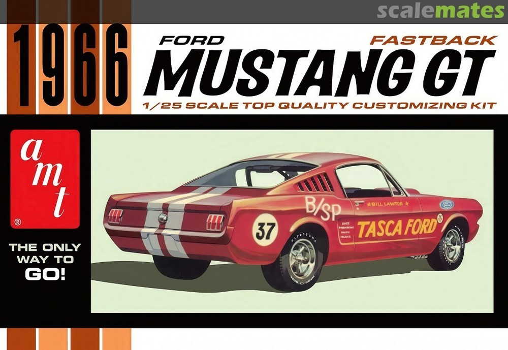AMT Model Kits 1305 1/25 ’66 Mustang Fastback GT Race Car Model Kit