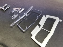 1950 Ford Convertible STOCK WINDSHIELD / FRAME ,MIRROR for AMT 1:25 Model Kit 50
