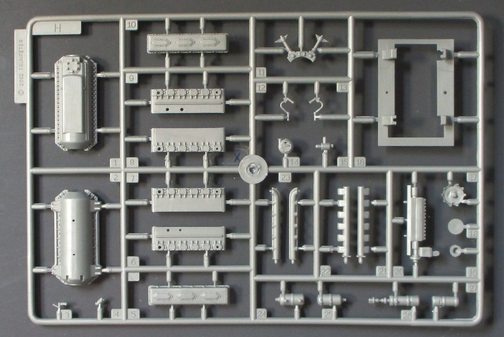 Trumpeter 1/35th Scale Chinese 120mm Type 89 – Parts Tree H from Kit No. 00306