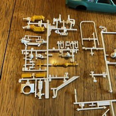 Built Model Car, 1987 Monogram Stock Car STARTED, INCOMPLETE, MODIFIED For Parts