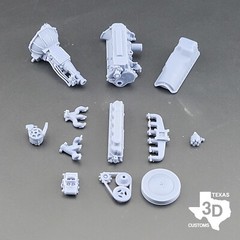 Clifford 4bbl Ford 300 Inline 6 model engine resin 3D printed 1:24-1:8 scale
