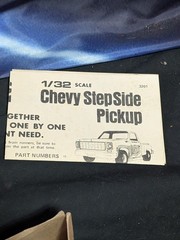 1976 MPC Chevy Stepside Pickup Truck 1:32 Snap Square Body Box Only Parts