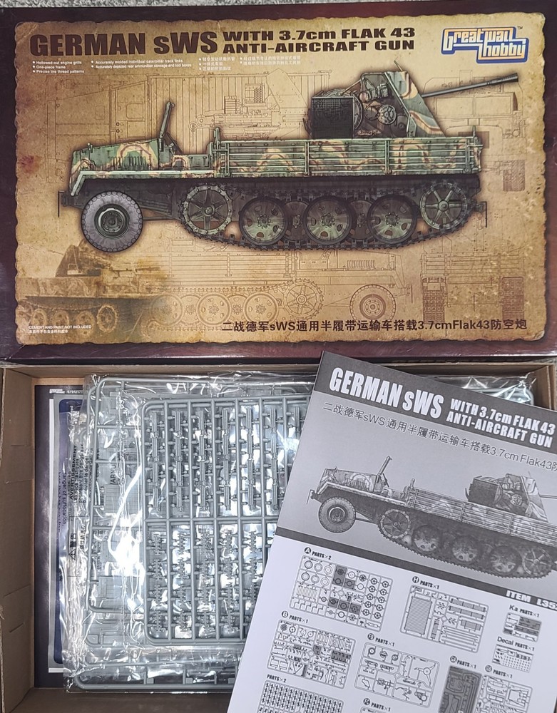 1/35 Great Wall Hobby German sWS w/3.7cm Anti-Aircraft