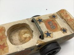 Lot of 2 Vintage Pinewood Derby Race Cars for Parts or Repair Cub Scout Free S/H