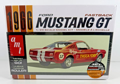 NEW AMT 1966 Ford Mustang GT Fastback 2+2 1:25 Scale Plastic Model Car Kit 1305