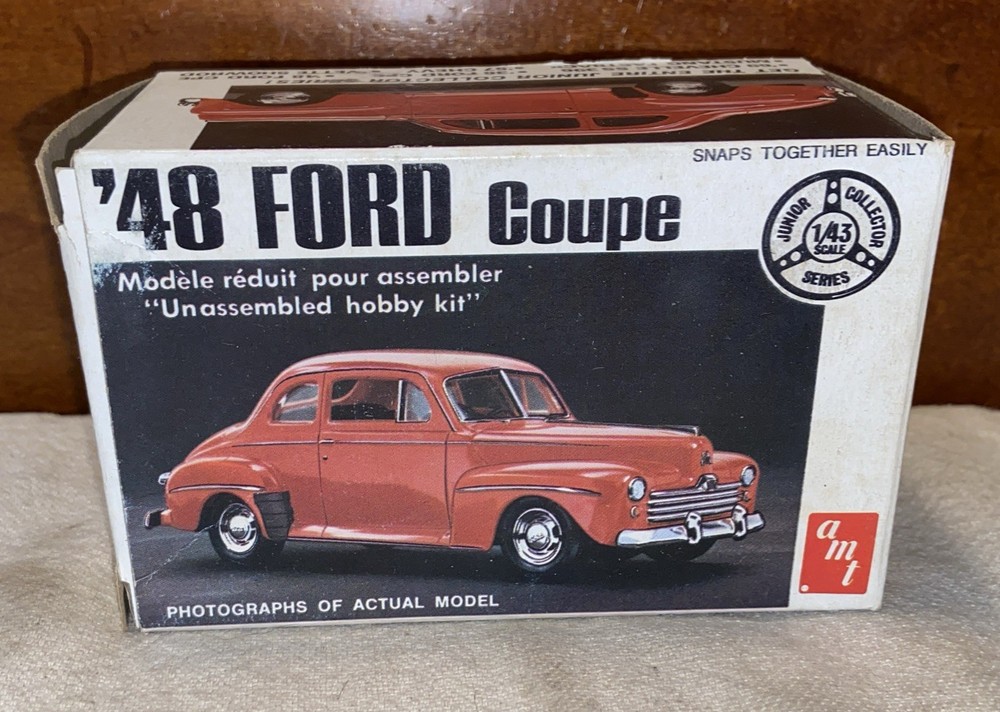 AMT 1:43 Model Kit ’48 Ford Coupe Junior Collector Series T110 – NOS, Sealed Bag