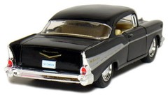KiNSMART 1957 Chevy Bel Air Coupe Black, 1:40 Scale, Die Cast 5 inches, Black