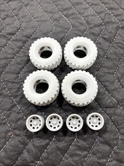 Resin Printed 1/25 42 X 16.50 Military Style Tread Tires Bart Wheels Mud Truck