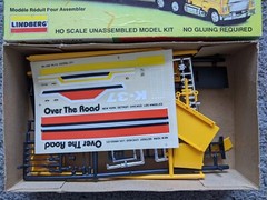 VTG UNBUILT 1970s LINBERG #1047 SNAP FIT FORD CL-9000 SEMI TRAILER TRUCK HO KIT