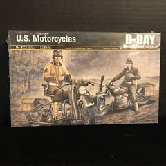 ITALERI 322 U.S. MOTORCYCLES D-DAY NORMANDY 1944 MODEL KIT-NIB-1:35 SCALE
