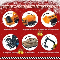 Advent Calendar 2025 for Kids Alloy Car Engineering Set Boys coloful