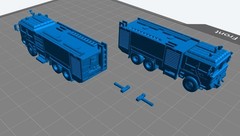 3D Printed 1/700/400/350/200 Air Force fire truck Unpainted Model