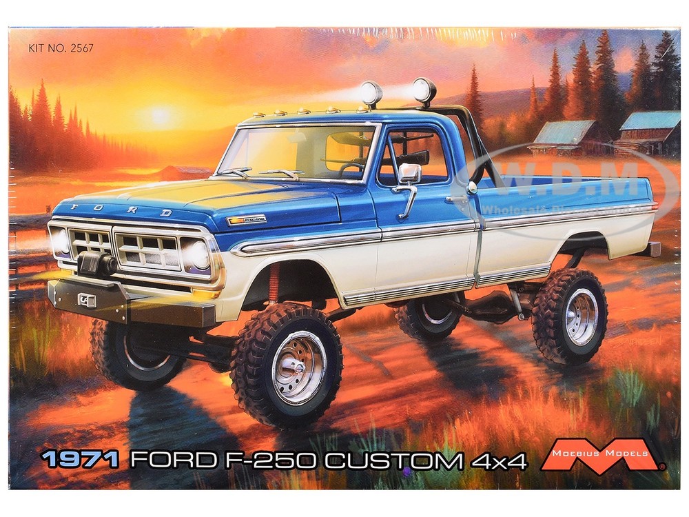 SKILL 3 MODEL KIT 1971 FORD F-250 CUSTOM 4X4 PICKUP 1/25 BY MOEBIUS MOE-2567