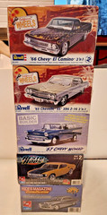 5 Model Kits ’57 Nomad ’69 Mach 1 ’65 Chevelle SS ’66 El Camino ’49 Mercury NISB