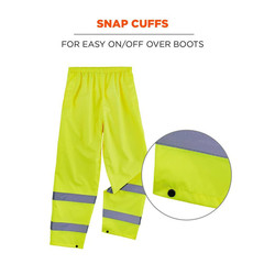 Glowear 8916 Men’S 5XL Lime Lightweight Hi-Vis Class E Rain Pants