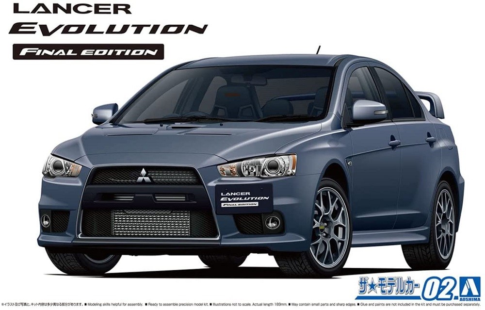 Aoshima 1/24 Scale The Model Car(2)Kit Mitsubishi Lancer Evolution X Evo 10 CZ4A