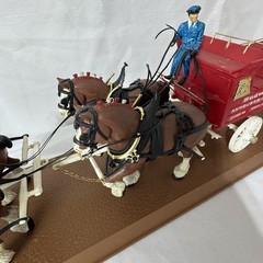 VTG AMT Budweiser Clydesdales 8 Horse & Red Wagon Hitch Kit Built Plastic 35.5”