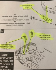 2001 Corvette Hood Hinges/Hood Hinge Pivot 1052 Model Car Parts COMBINE SAVE $