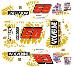 #89 Bobby Hillin Wolverine Ford 1/24th – 1/25th Scale Decals NASCAR