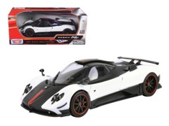 Motormax 79158W Pagani Zonda 5 Cinque White and Black 1/18 Diecast Model Car
