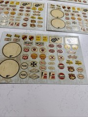 Vintage Model Car Stickers Lot Of 5 Good Condition.
